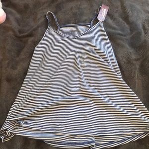 Blue and white stripes tank top
